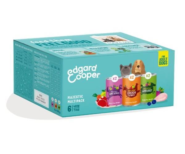Edgard & cooper multipack hond adult kip / lam / wild graanvrij hondenvoer