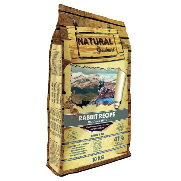 Natural greatness rabbit light & fit recipe hondenvoer