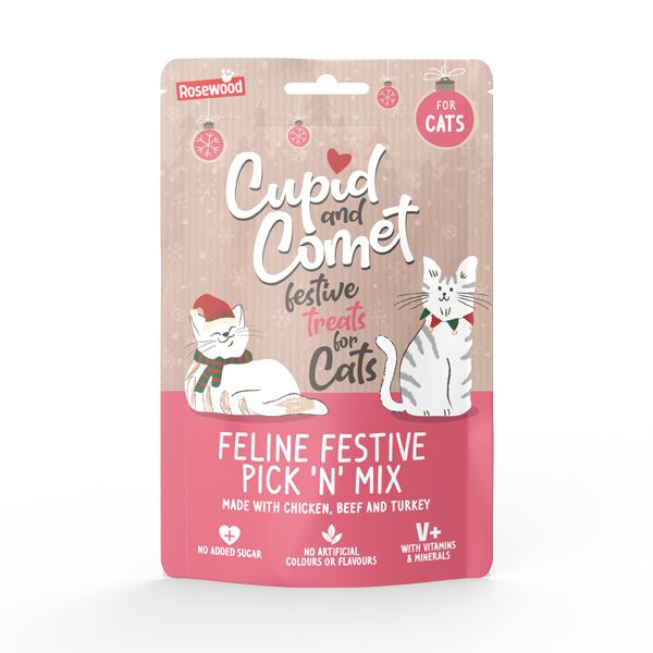 Cupid & comet feline festive pick 'n mix snacks