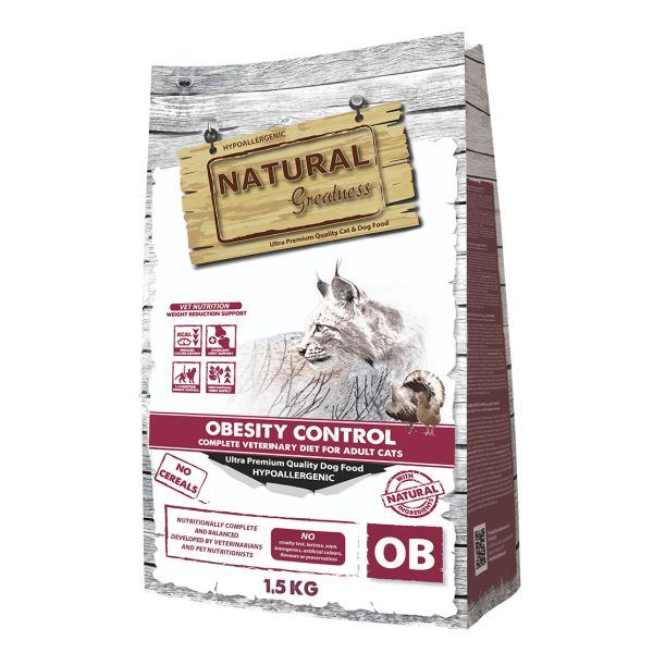 Natural greatness veterinary diet cat obesity control complete kattenvoer