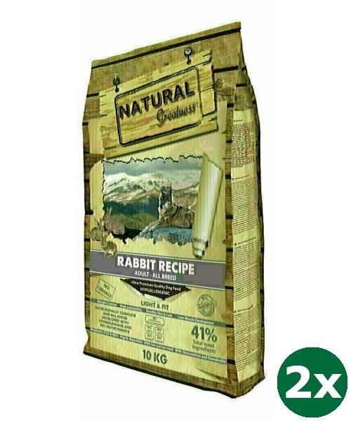 Natural greatness rabbit light & fit recipe hondenvoer