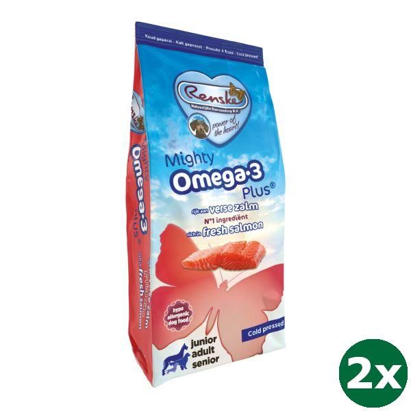 Renske mighty omega plus zalm geperst hondenvoer